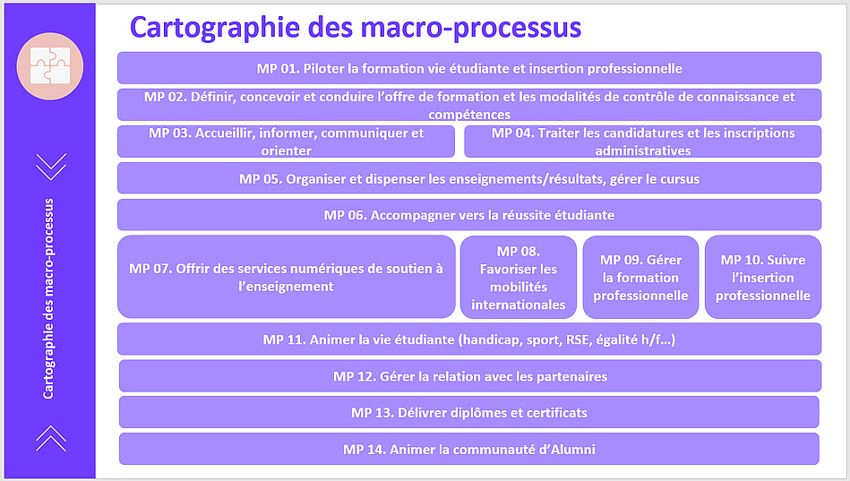Cartographie des macro-processus du domaine FVE